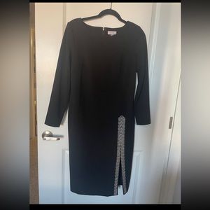 Calvin Klein black party dress with bead detail